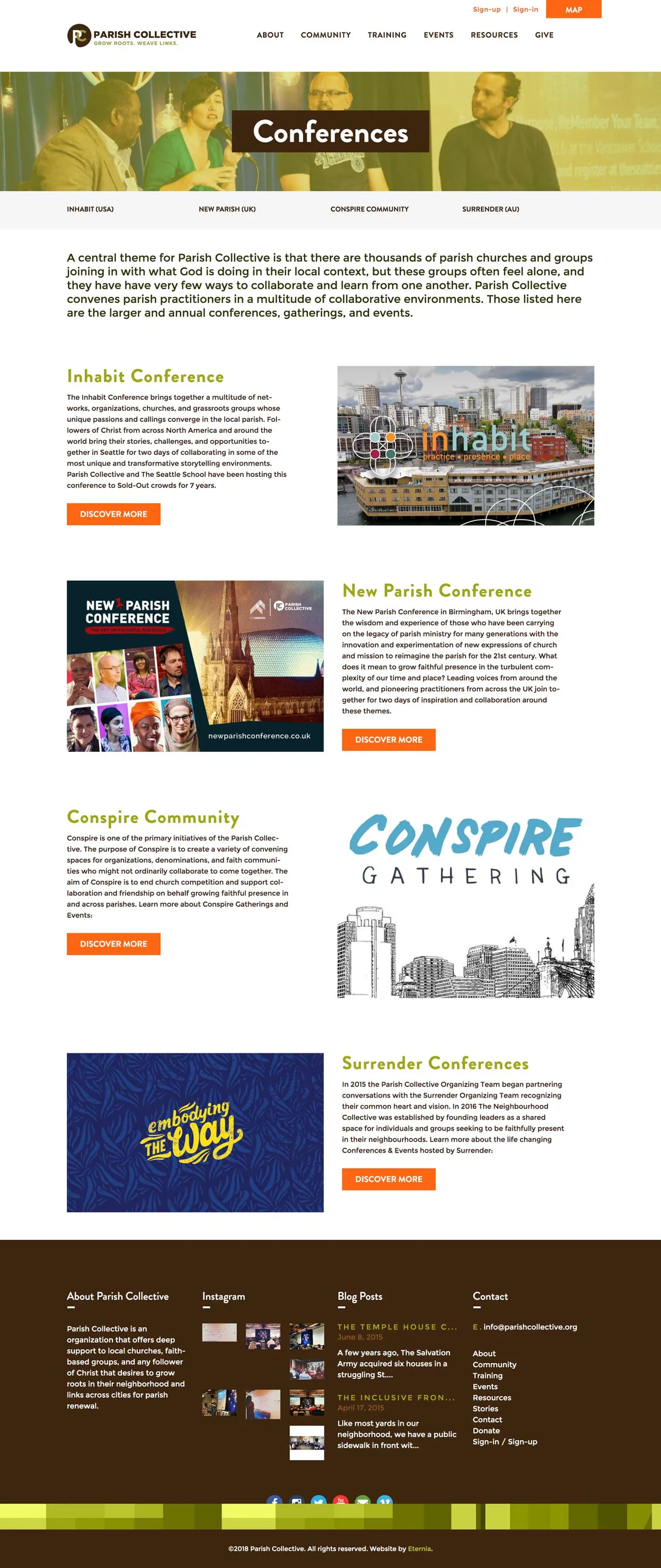 Parish Collective conferences page