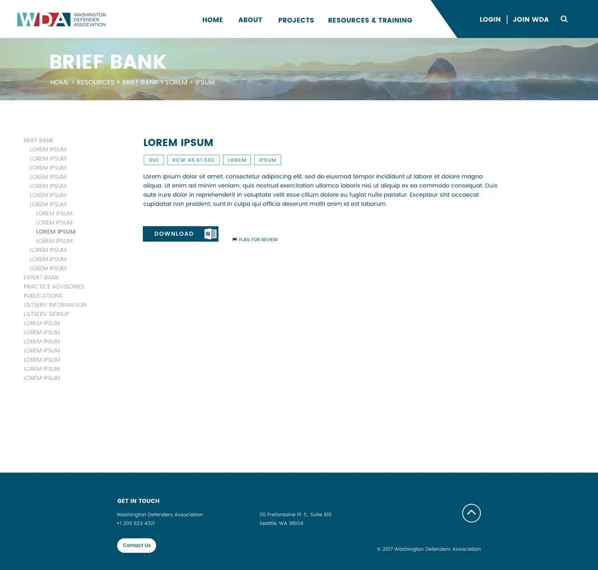 WDA document page