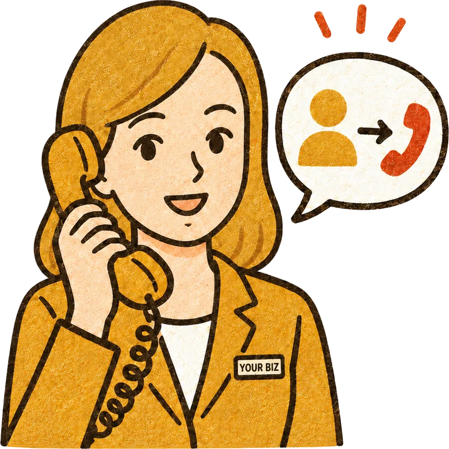 The call answered as an extension of your business, with a qualified lead forwarded to you