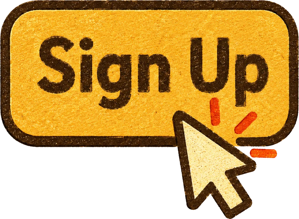 A sign-up button being clicked — a lead generator that captures emails